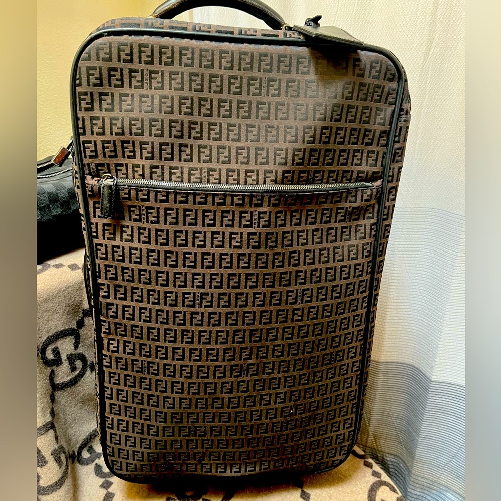 Authentic Fendi FF Monogram Zucca Luggage